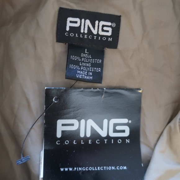 NWT PING COLLECTION KHAKI TAN FULL ZIP JACKET L * - Picture 12 of 14